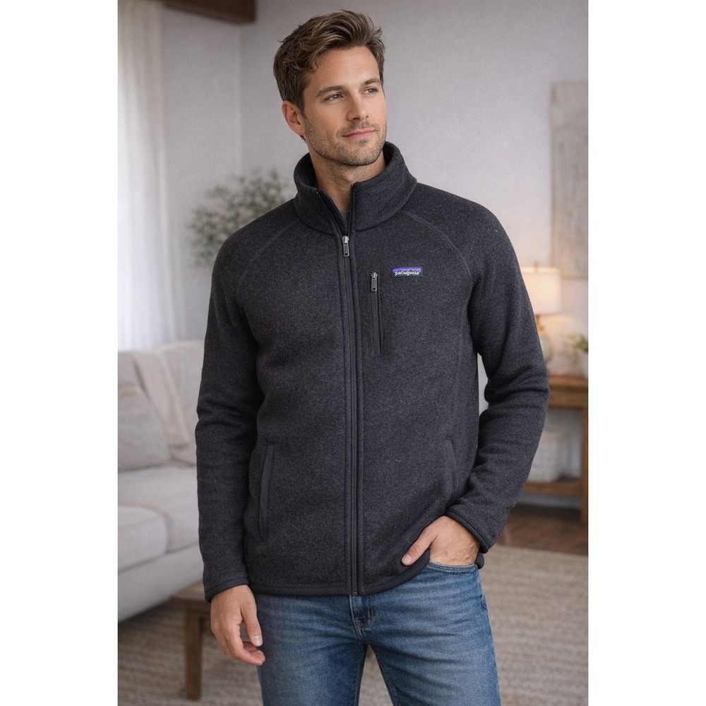Patagonia Better Sweater Fleece Jacket Mens M Gray Full Zip